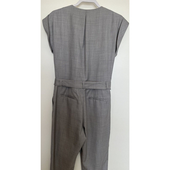 J. CREW Collection tropical wool jumpsuit Heather Grey Size 6 Style C0935 - Picture 10 of 11